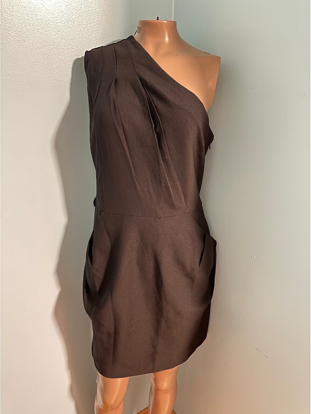 Sweet Rain Black One-Shoulder Y2K Dress W/ Pockets M